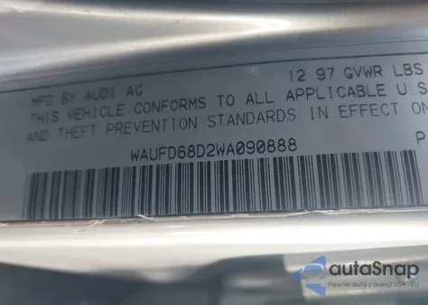 1998 Audi A4 Avant z USA, uszkodzony, nr VIN WAUFD68D2WA090888